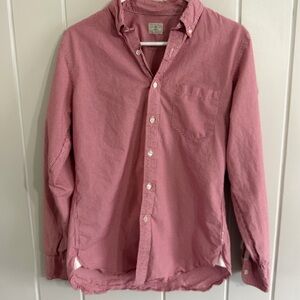 J Crew Red Gingham Button Down Shirt Slim Fit Small